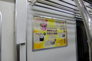電車広告、都営地下鉄、ドア横ポスター、浅草線